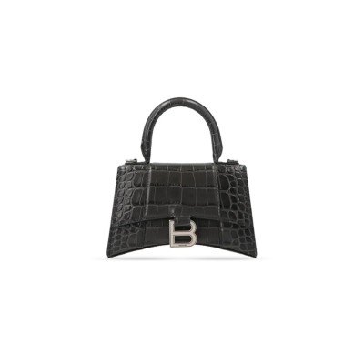 BALENCIAGA WOMEN'S HOURGLASS HANDBAG XS IN INK GRAY 5928331LR6Y1309 (18.8*13*7.9cm)